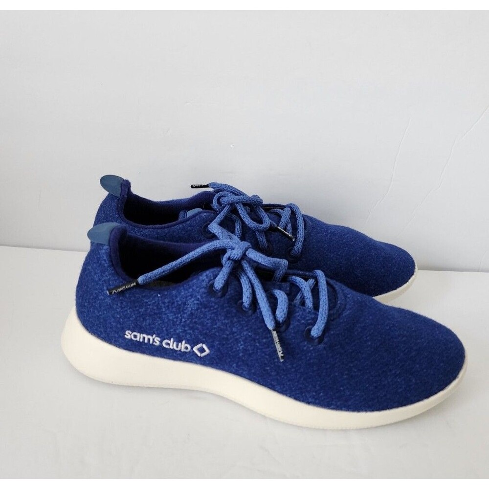 ALLBIRDS Mens WOOL RUNNERS Size 9 BLUE Embroidered Shoes NWOB